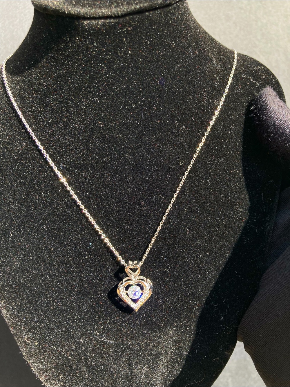 💖✨ Moissanite Heart Necklace | 925 Sterling Silver ✨💎